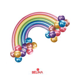 Set de globos latex largo colores surtidos 30un