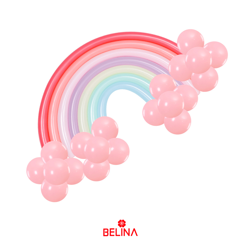 Set de globos largo colores pastel 32un – Belina Cotillon