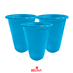 Vasos plasticos celeste 200ml 25un