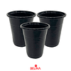 Vasos plásticos negro 200ml 25un