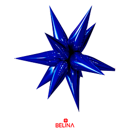 Globo metalico estrella explosion azul 65cm