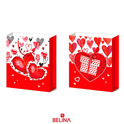 Bolsa de regalo San Valentín 18x50x72cm 1un diseño aleatorio