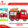 Globo metalico camion de bomberos 60x68cm