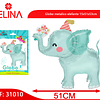 Globo metalico elefante 15x51x53cm