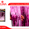 Cortinas metálicas rosa 100x200cm