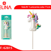 Vela Nº 1 unicornio color 11cm