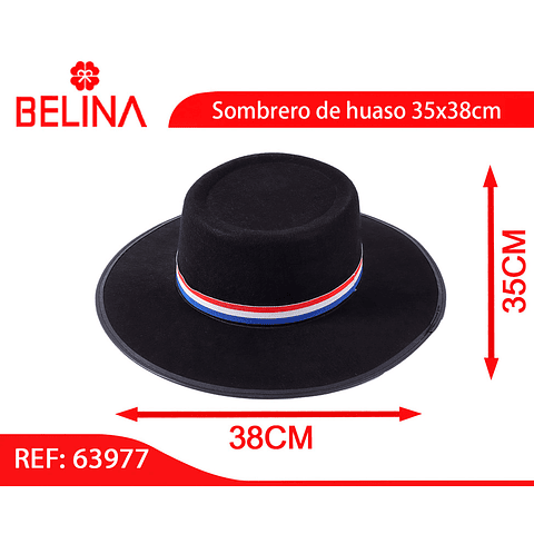 Sombrero de huaso 35x38cm