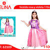 Vestido Princesa rosa y violeta 1pcs 110cm