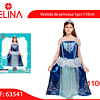 Vestido Princesa azul 1pcs 110cm
