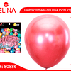 Globos cromados rosa 15cm 25un