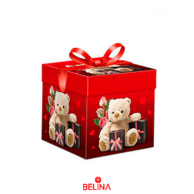 Caja de regalo osos 15cm Diseño aleatorio