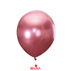 Globos cromados rosa 15cm 25un