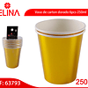 Vaso de carton dorado 6pcs 250ml 