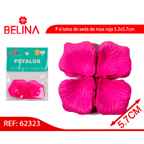 Pétalos de rosa fucsia 5.3x5.7cm 