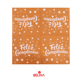 Servilletas de papel  feliz cumpleaños 16pcs 33x33cm 