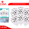 Set de globos de latex futbol 6pcs