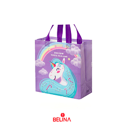 Bolsa reutilizable unicornio diseño aleatorio 12x32x36cm 1un.