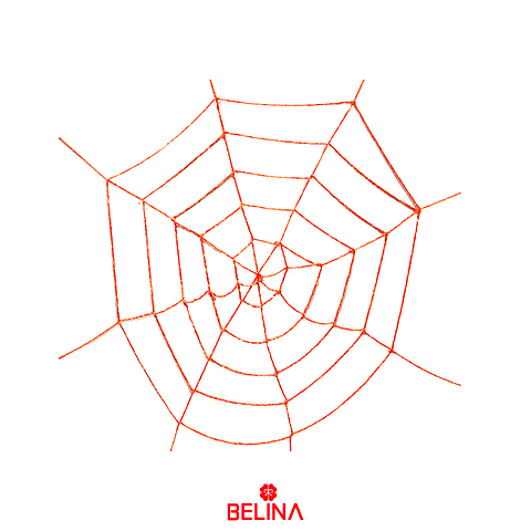 Telaraña Halloween naranja 300cm