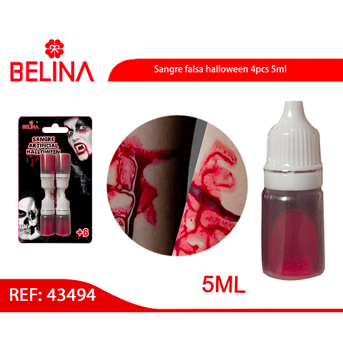 Sangre falsa halloween 4pcs 5ml