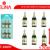 Set de velas botellas de champagne 6pcs