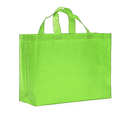 Bolsa tnt reutilizable verde con asa 45x38x12cm