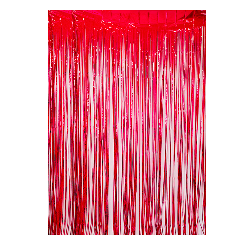 Cortina cotillon roja 100x300cm