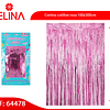 Cortina cotillon rosa 100x300cm 