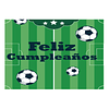 Fondo feliz cumpleaños de futbol 68x68cm 