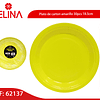 Plato de carton amarillo 30pcs 18.5cm