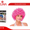 Peluca afro fucsia