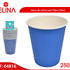 Vasos de carton azul 10pcs 250ml 