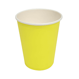 Vasos de carton amarillo 250ml 10pcs