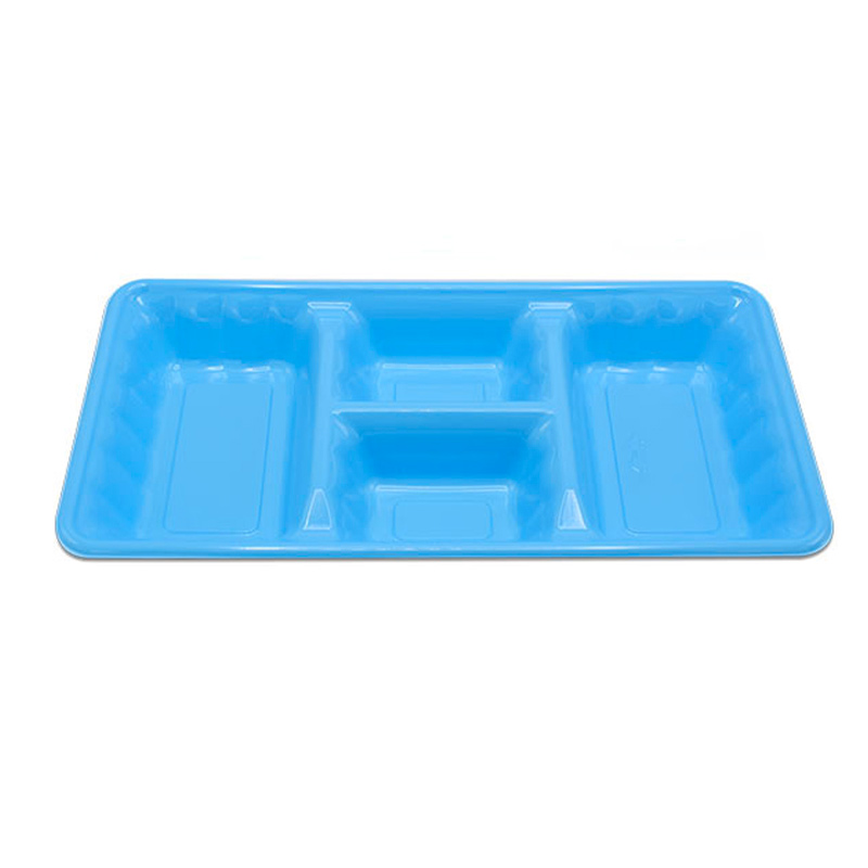 Bandeja rectangular celeste 2pcs 35x18cm