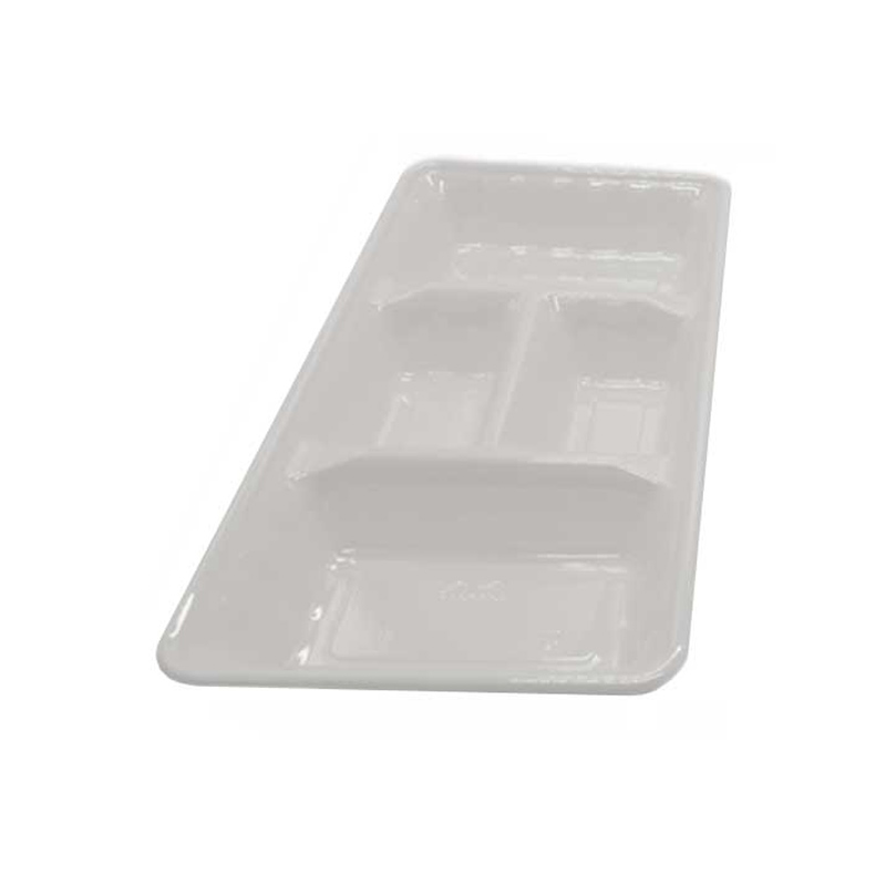 Bandeja rectangular blanca 2pcs 35x18cm