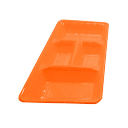 Bandeja rectangular naranja 2pcs 35x18cm