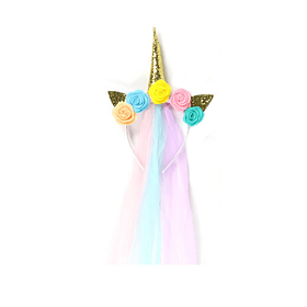 Cintillo unicornio con tul 25x22cm