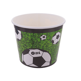 Cubo de cabritas  futbol 13.5x16.5cm 12unidades