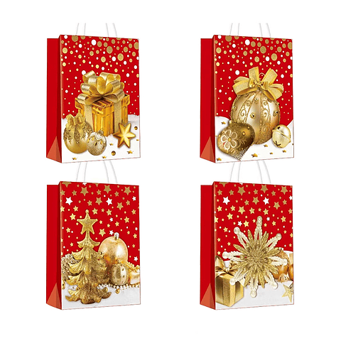 Bolsa de papel navideña 11.5x31.5x42cm 