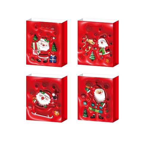 Bolsa de regalo navideña 10x26x32cm diseño aleatorio 