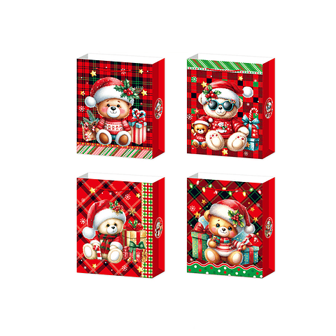 Bolsa de regalo navideña 10x26x32cm diseño aleatorio 