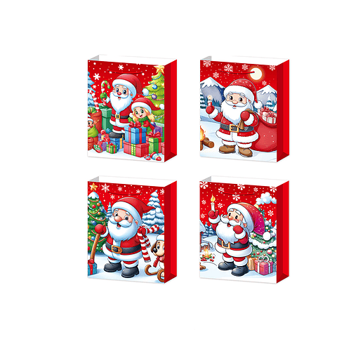 Bolsa de regalo Santa Claus 12x31x40cm diseño aleatorio 
