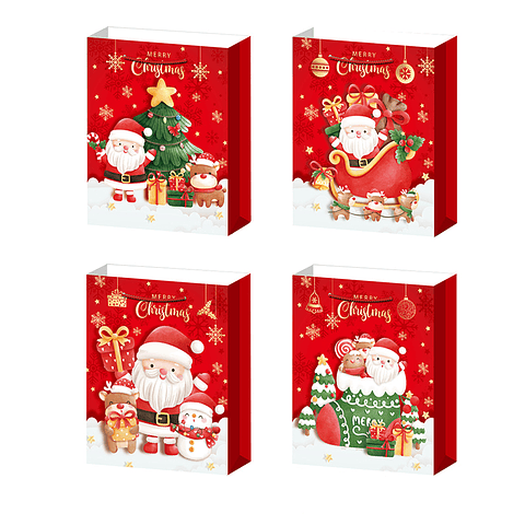 Bolsa de regalo navideña 10x26x32cm diseño aleatorio 