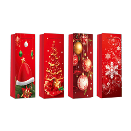 Bolsa de regalo navideña 9x12x35cm diseño aleatorio 