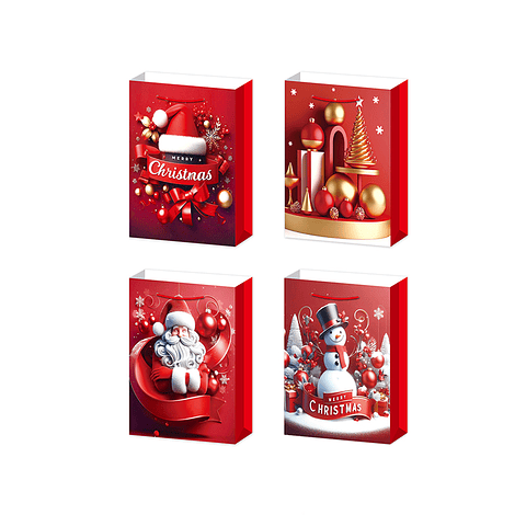 Bolsa de regalo navideña 12x31x40cm diseño aleatorio 