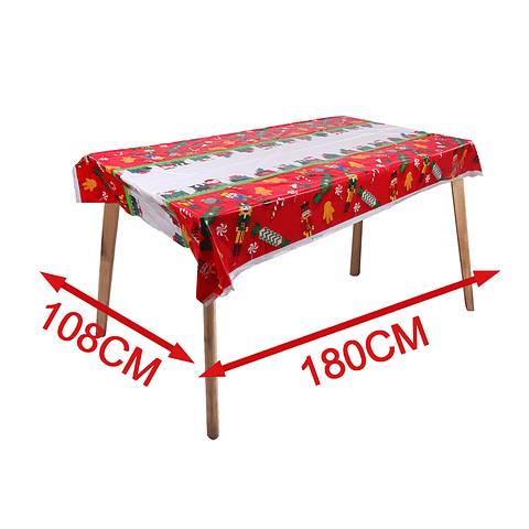 Mantel plastico navideño 108x180cm 