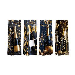 Bolsa de vino 9x12x35cm color aleatorio 