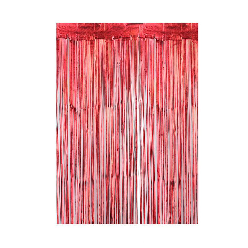 Cortina cotillon rojo 100x200cm