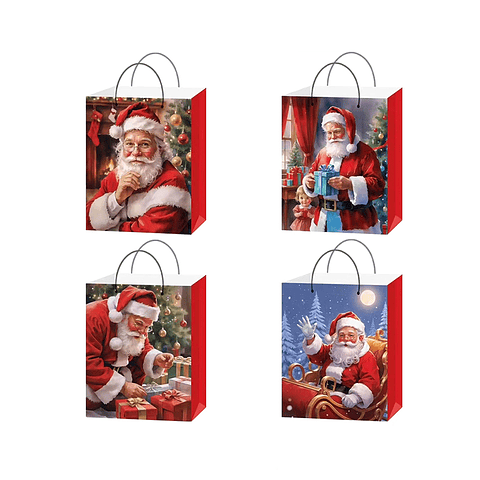 Bolsa de papel navideño 11.5x31.5x42cm diseño aleatorio 