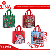 Bolsa de reutilizable navideña 11x22x23cm diseño aleatorio 