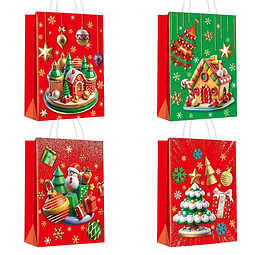 Bolsa de papel navideña 11.5x31.5x42cm 